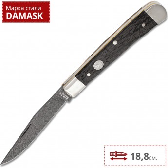 Нож BOKER TRAPPER CLASSIC DAMAST BK112545DAM Нож BOKER TRAPPER CLASSIC DAMAST BK112545DAM